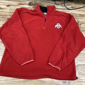 fleece pullover ohio state 1/3 zip up size XL